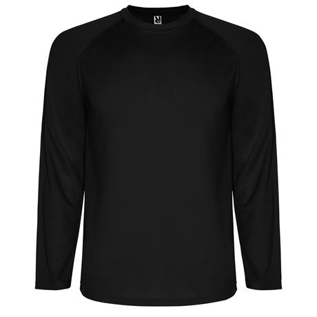 Спортивная футболка MONTECARLO L/S мужская, ЧЕРНЫЙ L