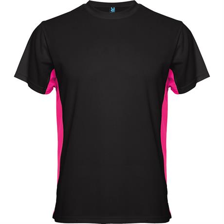 Спортивная футболка TOKYO мужская, ЧЕРНЫЙ/ФУКСИЯ 2XL