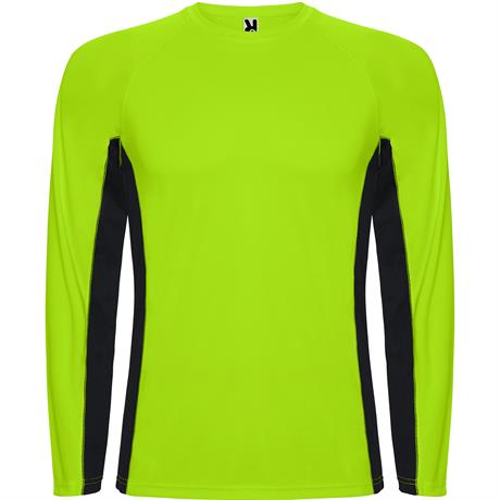 Спортивная футболка SHANGHAI L/S мужская, ФЛУОРЕСЦЕНТНЫЙ ЗЕЛЕНЫЙ/ЧЕРНЫЙ XL