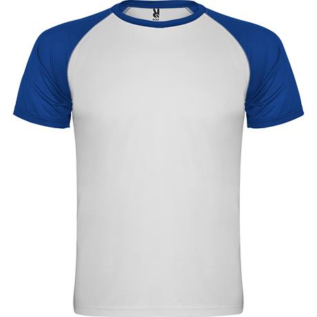 Спортивная футболка INDIANAPOLIS мужская, БЕЛЫЙ/КОРОЛЕВСКИЙ СИНИЙ 2XL