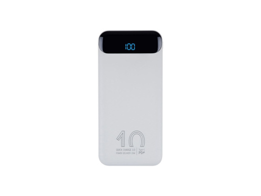 RIVACASE VA2540 (10 000mAh), QC/PD 20W внешний аккумулятор с дисплеем, белый 12/48